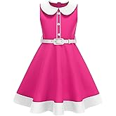 Kids 50s Vintage Dresses for Girls 1950s Party Dress Retro 50's Style Prom Birthday 1940s Rockabilly Swing Dress with Belt