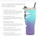 Simple Modern Slim Cruiser Tumbler with Clear Flip Lid and Straw - Insulated Travel Mug Stainless Steel Water Bottle 32 Ounce Ombre: Tropical Seas