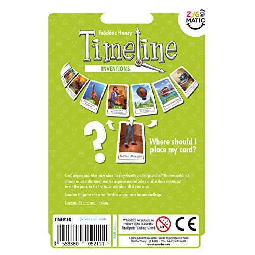 Timeline Card Game Complete Set of 3 Classic, Inventions, and Events