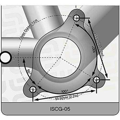 Bicycle Chain Guide,MTB Chain Guide 6061-T6 Aluminum Alloy Single Speed CNC BB Bike Parts ISCG 05 Spare, for Most Road Mountain Bike BMX Fixie(ISCG 05,Black) - Thumbnail 6
