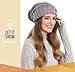 Brook + Bay Slouchy Beanie, Women's Winter Hats, Beanie Slouch Hats for Cold Weather, Oversized Beanie Knitted Hats for Women Gray