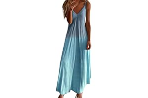 YAFINMO Summer Dresses for Women 2024 Vacation Floral Slip Dress Boho Maxi Sleeveless Dress Casual V Neck Beach Sundresses