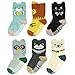 Wrapables® Peek A Boo Animal Non-Skid Toddler Socks (Set of 6), Bears and Buddies (Small)