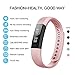 LETSCOM Fitness Tracker, Fitness Tracker Watch with Heart Rate Monitor,Slim Touch Screen and Wristbands, Wearable Waterproof Activity Tracker Pedometer,Pink for Android and iOS