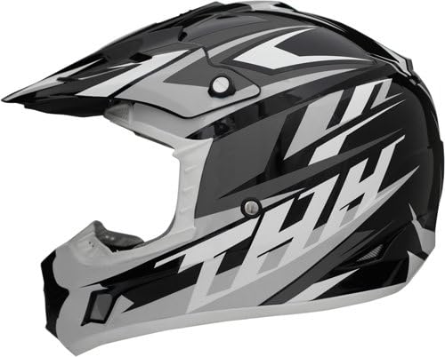 THH TX-12 MOTORCROSS ADULT HELMET BLACK/GRAY, LG