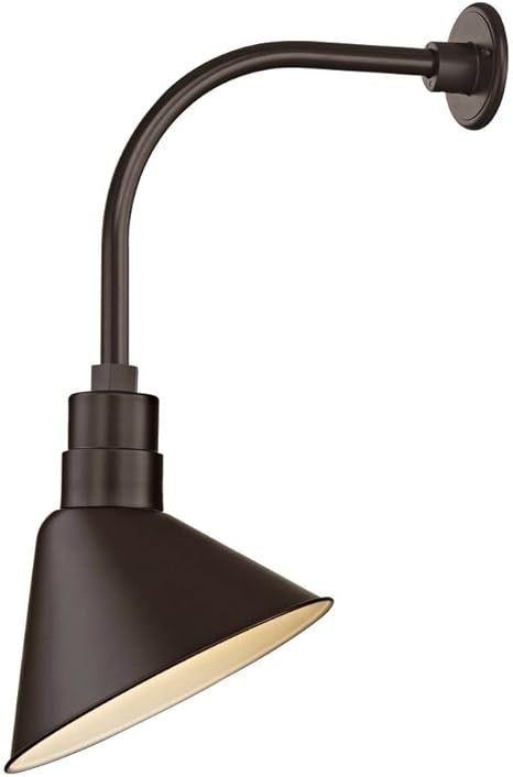 Bronze Gooseneck Barn Light With 12 Scoop Shade Amazon Com