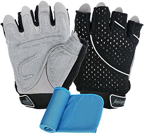 innotree Ultralight Weight Lifting Gloves for Men &amp; Women, Breathable and Anti Slip Calluses Padded Workout Gloves for Weightlifting, Training, Fitness and Exercise + Cooling Towel for Sports
