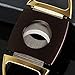NEW COHIBA Gold Handle Stainless Steel Dual Saw Blades Cigar Cutter Gift Box
