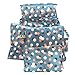 7 Set Travel Packing Organizer,Waterproof Mesh Durable Luggage Travel Cubes with 1 Shoe Bag - Travel Luggage Compression Organizers (Blue Flower)