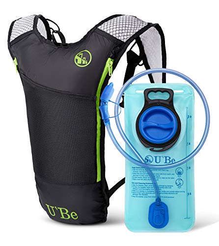 U`Be 2Pack Hydration Backpack Water Pack - Camelback for Running Hiking Biking - Camel Backpack with 2l Water Bladder