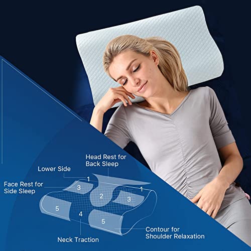 Opoiar Adjustable Memory Foam Pillows for Sleeping Cooling Gel
