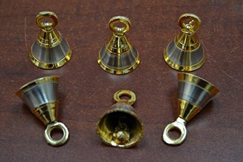 MyGANN 6 Pcs Handmade Cow Goat Sheep Solid Brass Bells 1 1/2"