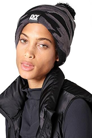 Ivy Park Camo Intarsia Pom-Pom Beanie (by Beyonce) (Monochrome)