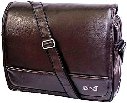 Widnes Unisex Faux Leather 15.5-inch Brown Laptop Bag