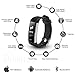 Damusy Fitness Tracker, Bluetooth Watch Activity Tracker Smart Band with Heart Rate Monitor,Waterproof Bracelet Pedometer Wristband with Calorie Counter, Call/SMS Remind for Android and iOS (Black)