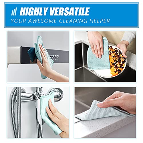 Microfiber Cloth Nanoscale StreakFree Cleaning Cloths Reusable Kitchen