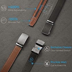 CHAOREN Mens Dress Belt Leather 2 Pack - Mens