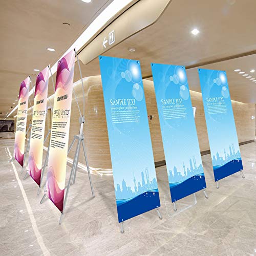 TheDisplayDeal Adjustable Aluminum Banner Stand Fits Any Banner Size from 24"X 63" to 32"X78"
