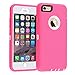 Co-Goldguard Case for iPhone 6/6s,[Heavy Duty] 3 in 1 Durable Cover with with Screen Protector Shockproof Drop-Proof Shell Case for Apple iPhone 6/6s 4.7 inch (Pink&White)