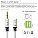 25ft 3.5mm Extension Cable, GearIT Pro Series Preminun Gold Plated 25 Feet 3.5mm Auxiliary Audio Stereo Extension Male to Female Cable, White