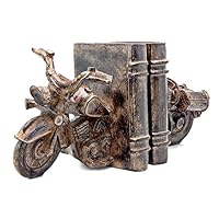 Bellaa 28663 Motorcycle Bookend Vintage Style Books Holder 8 Inch