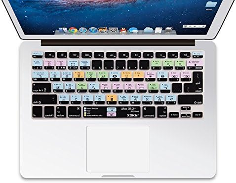 XSKN OS X Shortcuts Keyboard Skin Cover for 13" 15" 17" MacBook, MacBook PRO, MacBook Air US EU Version