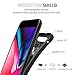 Protecover iPhone 8 Case, iPhone 7 Case, Slim Leather Texture Dual Material Hybrid Protection Drop Protection for iPhone 8 iPhone 7 Cover Brushed Texture (Black)