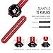 Garmin Forerunner 235 Watch Band, MoKo Soft Silicone Replacement Watch Band for Garmin Forerunner 235 / 220 / 230 / 620 / 630 / 735 Smart Watch - Red & Black