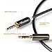 Meidong Aux Cable 3.5mm Premium Auxiliary Audio Cable (4'/1.2 m) with Gold Plated Connectors for Headphones, Speakers, iPhones, iPads, Home/Car Stereos and More
