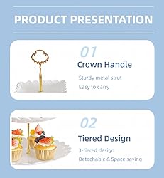 RAUVOLFIA 2 Pack of Plastic Round & Square Dessert