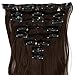 Clip in Hair Extensions 8 PCS 18 Clips 145G Thick Straight Curly Full Head Real Natural Synthetic Fibre Hairpiece 60 colors for Women Lady Girls(24 inch,medium brown-curly)