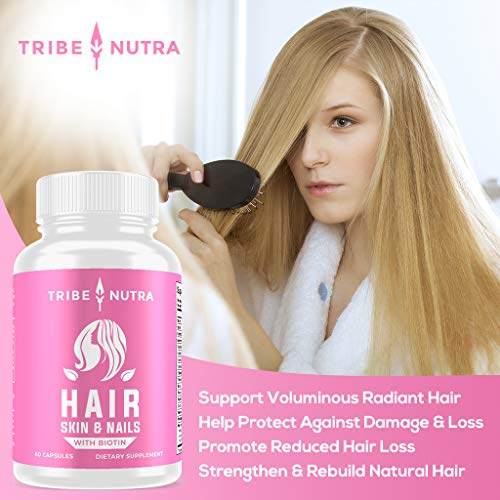 Hair Growth Vitamins for Women - Scientifically Formulated for Longer, Stronger, Silkier Hair - Packed with Biotin, Saw Palmetto, Fo-Ti – Hair Loss Thinning Supplement for Women