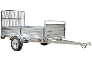 DK2 4.5 x 7.5 Galv Trailer (Drive-Up Gate Included), Load Capacity 1639 lb, Deck Length 7.5 ft, Deck Width 4.5 ft, Model# MMT