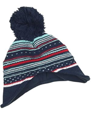 Baby Boy Toddler Woolly Hat Pom Pom Winter Clothes Fairisle Knitted