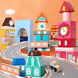 Mideer Kids Wooden Building Blocks Set - 100 Pieces