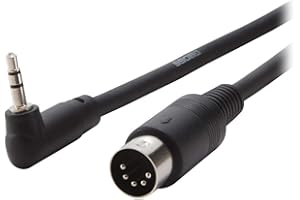 BOSS 5ft / 1.5m Angled MIDI to 3.5mm Straight TRS Cable (BMIDI-5-35)