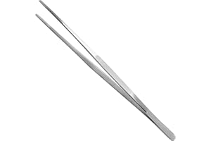 XTRM CRAFT Thumb Dressing Forceps, Mulipurpose Tweezer Stainless Steel, Serrated Tip Straight 24 Inch