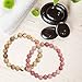 YISSION 4PCS 8mm Beaded Bracelets for Women Men Semi-Precious Gemstone Bracelet Healing Crystal Elastic Stretch Bracelet Set Gifts
