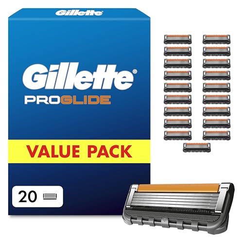 Gillette Proglide Rasierklingen Herren, 20 Original Ersatzklingen, Schwarz
