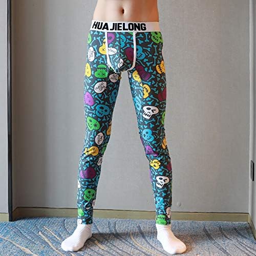 XXYY Mens Thermal Bottoms Printing Underwear Long Johns Trousers Winter,Sizes M/L/XL/XXL