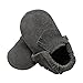Mejale Baby Soft Soled Leather Moccasins Tassel Infant Toddler Shoes Prewalker(Grey,12-18 Months)