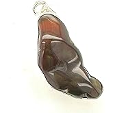 Natural Rocks by Kala Genuine Mexican Fire Agate 925 Solid Sterling Silver Pendant 35mm