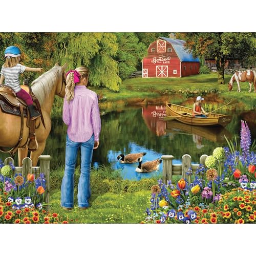 750 Pieces Jigsaw Puzzle at The Benson Farm for Adults by Sharon Steele – 27x20…