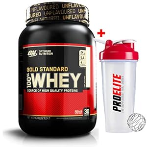 Optimum Nutrition ON 100% Gold Standard Whey Protein 908g Unflavoured + Shaker