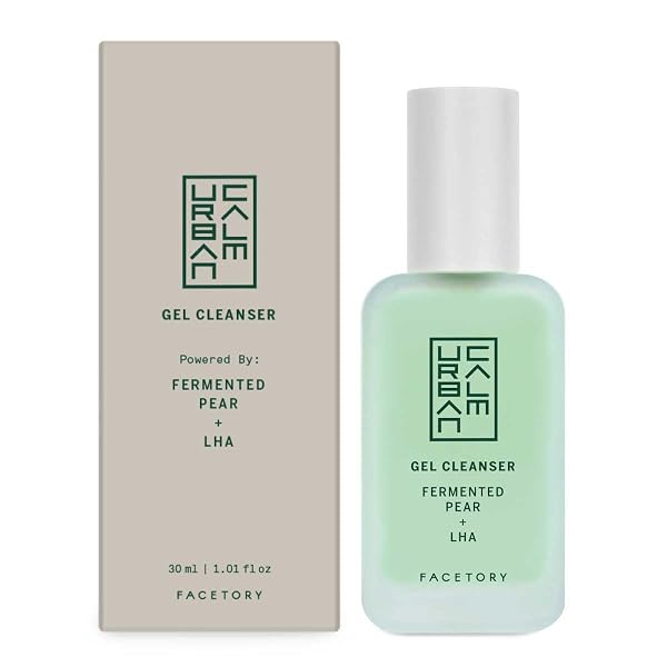 FACETORY URBAN CALM HYDRATING FACE WASH FOR WOMEN, GENTLE GEL FACIAL CLEANSER WITH FERMENTED PEAR & LHA, SENSITIVE SKIN FACE WASH & DAILY MAKEUP REMOVER FOR OILY, DRY & COMBINATION SKIN – 1 FL OZ