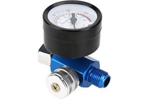 Air Pressure Regulator,1/4” 0-150PSI Spray Paint Gun Air Pressure Regulator Pressure Pneumatic Tool Accessory, Flexible Adjus
