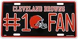 NFL Cleveland Browns #1 Fan Metal Auto Tag