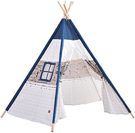 Generate Kid's Foldable Teepee Play Tent One Five Ploes Style Cartoon plane（Mat Not Included）