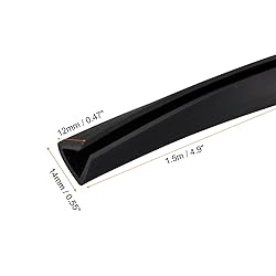 uxcell U Channel Edge Trim, 4.9ft Length Rubber