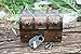 Well Pack Box Pirate Treasure Chest with Iron Lock Skeleton Key Small Pirate 6.5 x 4.5 x 4.5 Decorative Box
